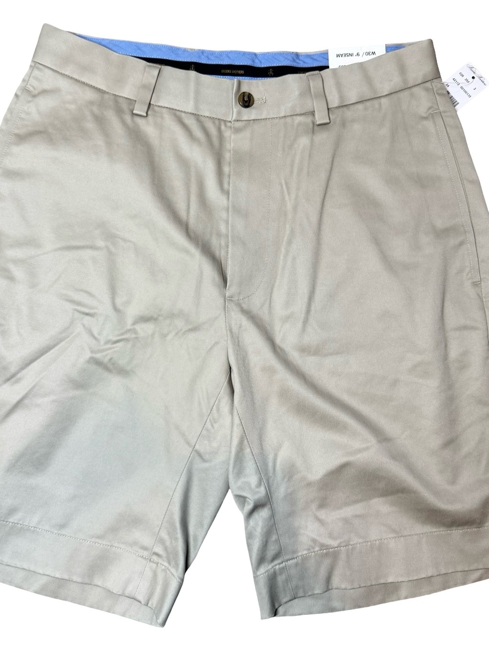 Brooks Brothers Light Gray Flat-Front Men's Shorts SZ 30 NWT